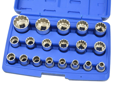 1/2" tandvergrendeldopsleutelset 8-32mm 19 stuks