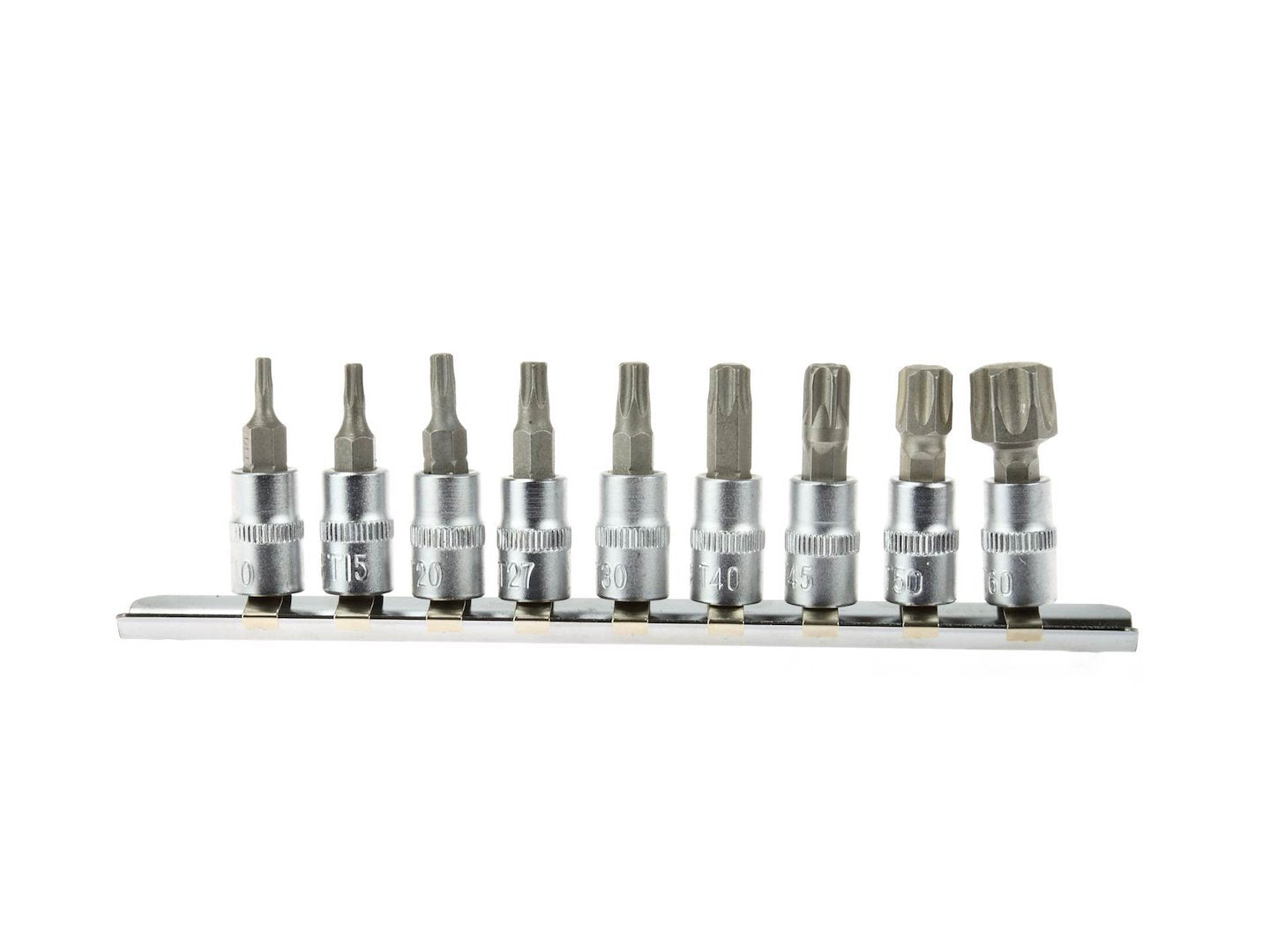 9-delige Torx-opzetdopsleutelset T10-T60 CrV 1/4 inch aandrijving