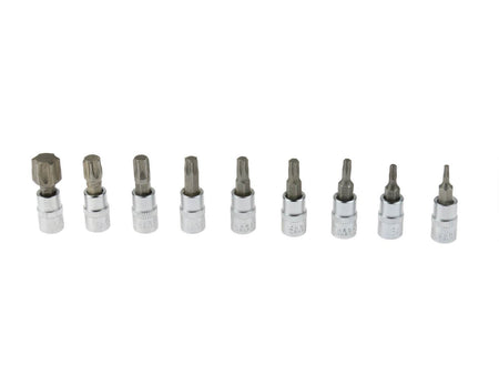 9-delige Torx-opzetdopsleutelset T10-T60 CrV 1/4 inch aandrijving