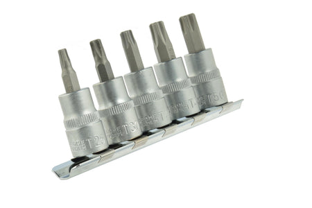 5-delige Torx-opzetdopsleutelset T25-T50 CrV 3/8 inch aandrijving