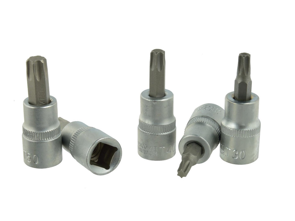 5-delige Torx-opzetdopsleutelset T25-T50 CrV 3/8 inch aandrijving