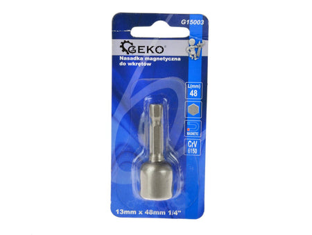 Magnetische boorbits zeskantige dopsleutel 13mm x 48mm 1/4"