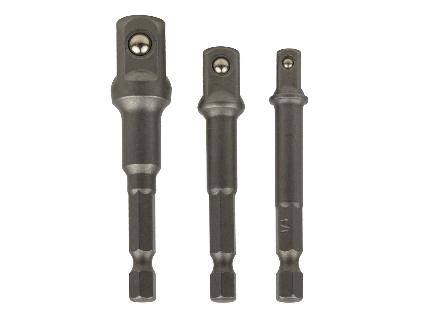 Adapterset voor boordsleutel 3 stuks - 1/2" 3/8" 1/4"