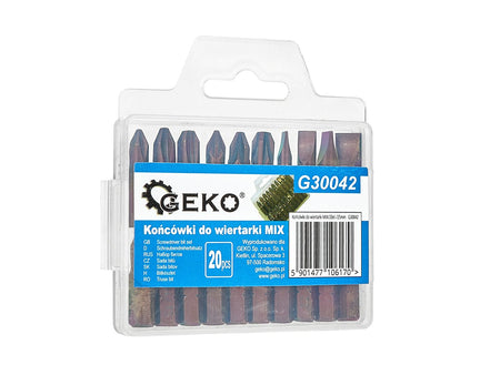 20 stuks enkelzijdige bits S2 bruine kleur, 25mm