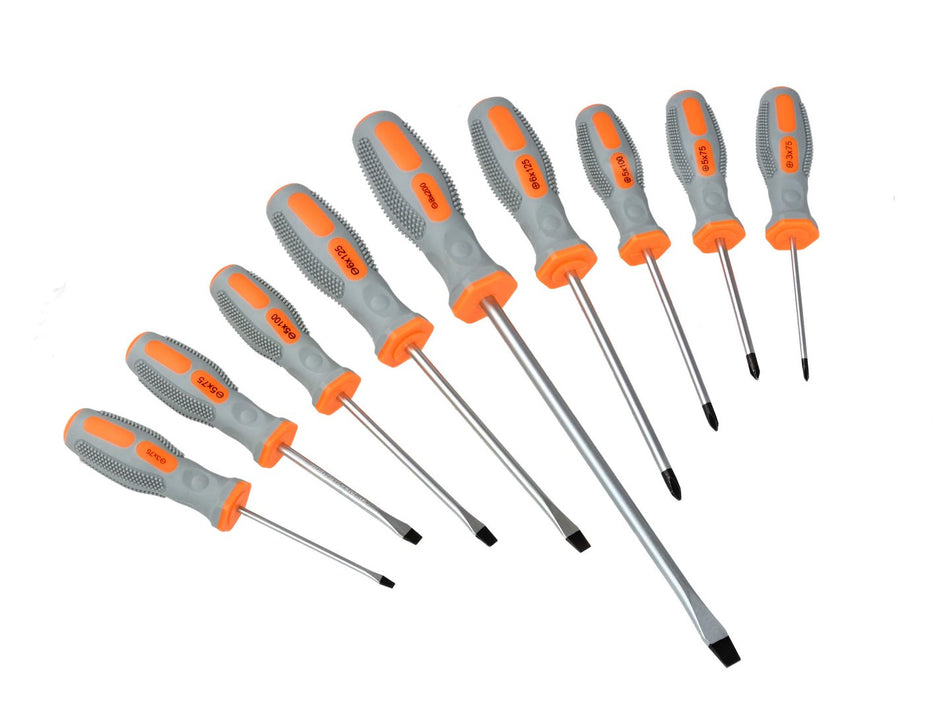9-delige schroevendraaierset oranje-grijs