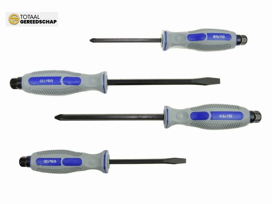Slotted screwdrivers set CRV 4pcs GEKO
