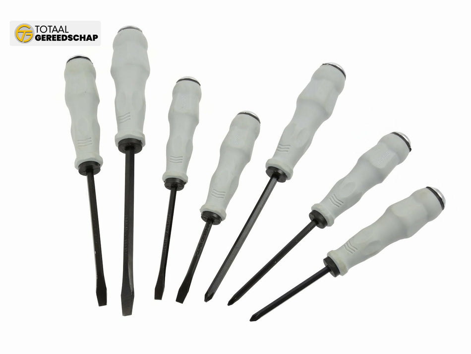 Slotted screwdrivers set CRV 7pcs GEKO /foil/