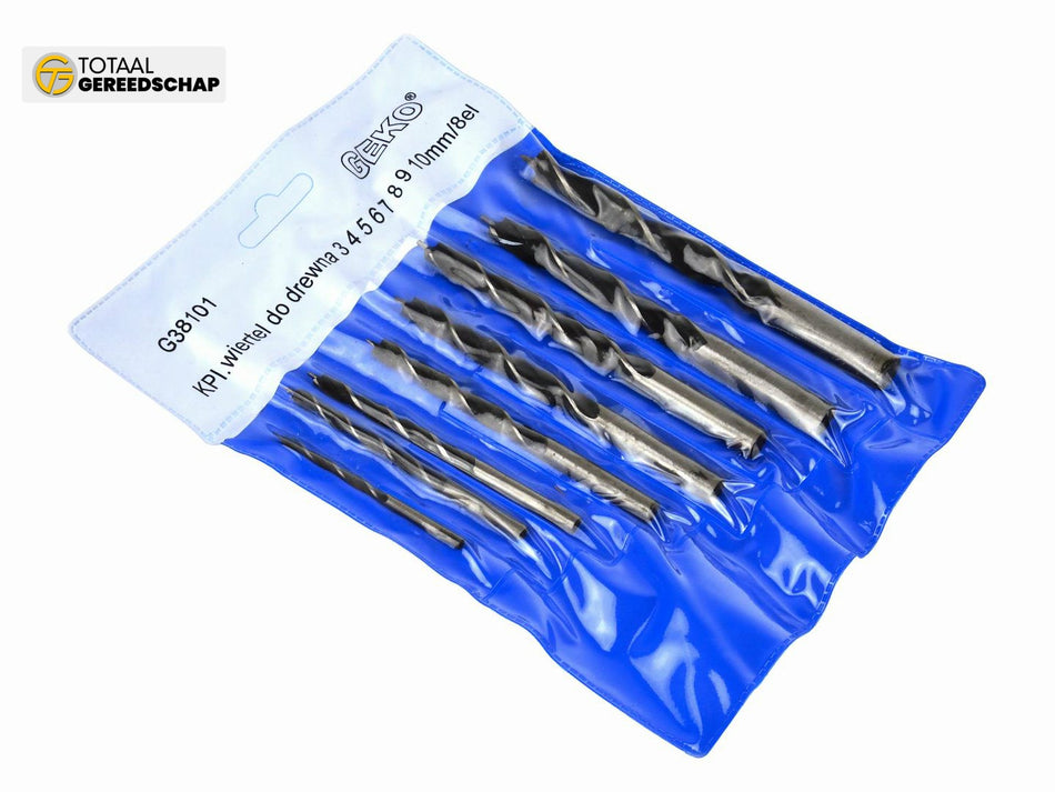 Wood drill set, 8pcs/set 3-10mm