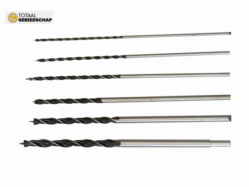 Wood drill set, 6pcs/set 4-12mm/300mm