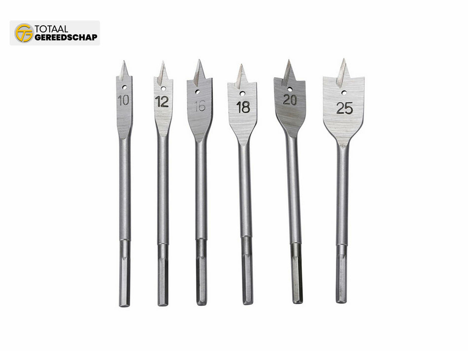 Wood Flat Bits set, 6pcs/set, 10-12-16-18-20-25mm