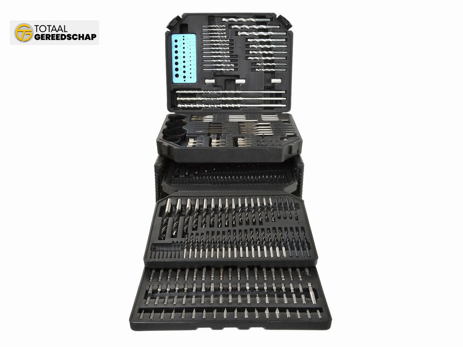 300-delige boorset voor metaal, hout en beton