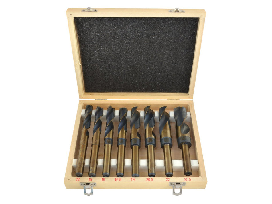 8 stuks HSS-spiraalboren met 1/2"
