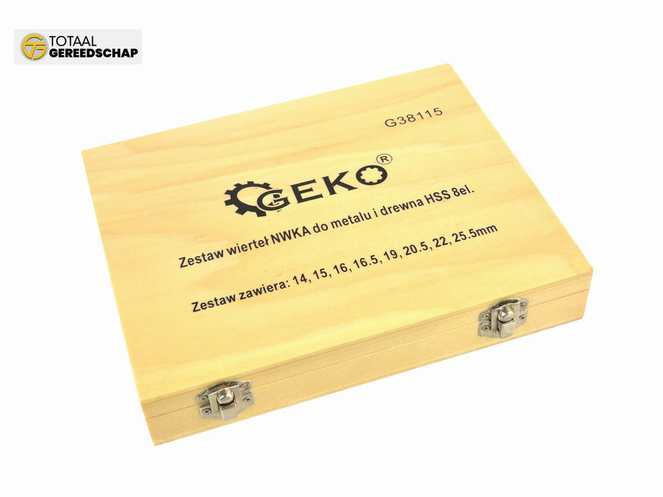 8 pcs HSS twist drills with 1/2"