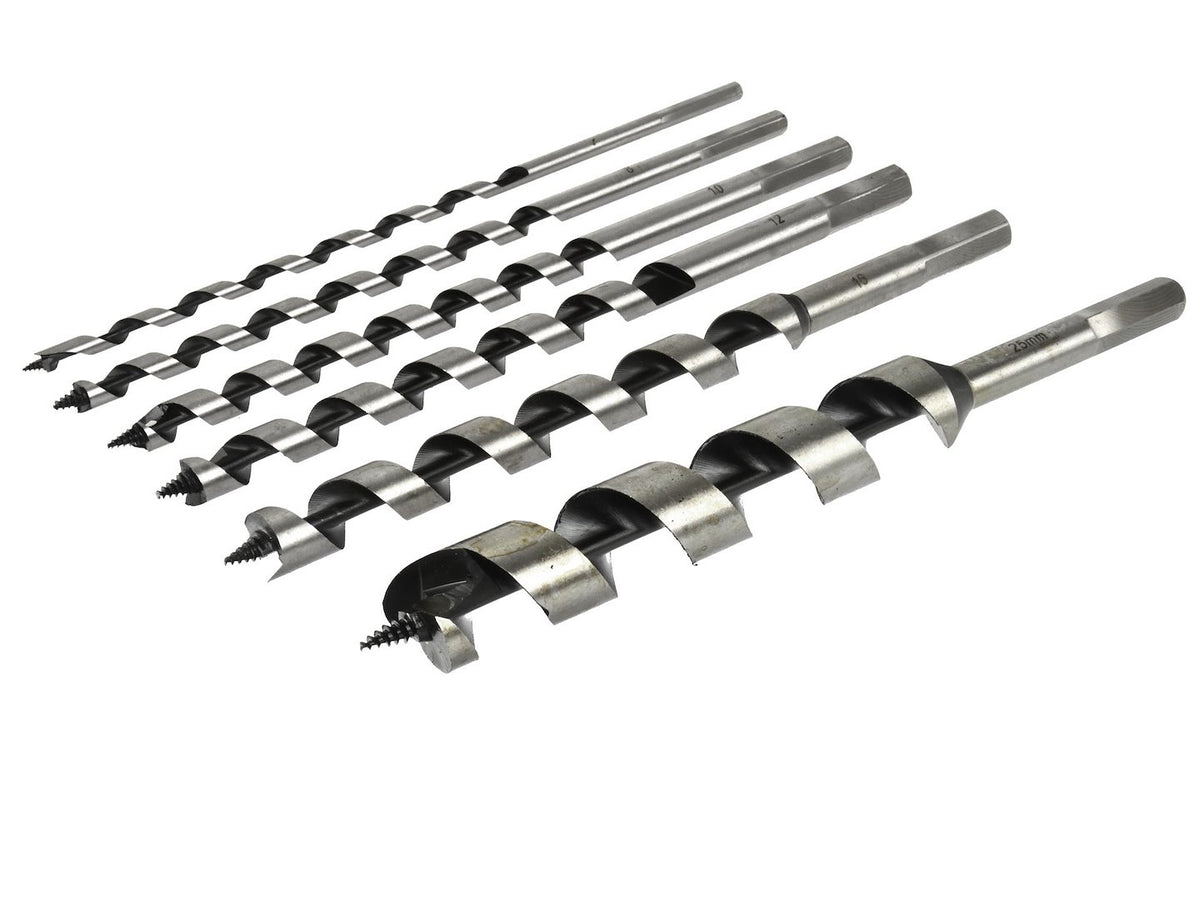 Houtboren set 230mm 6 8 10 12 16 25 houten doos