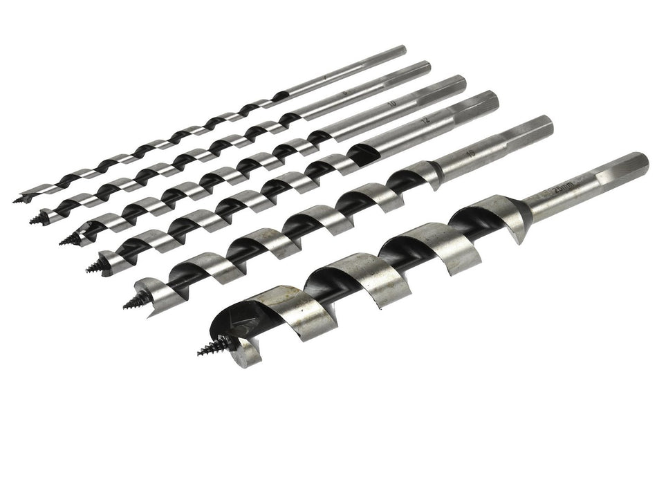 Houtboren set 230mm 6 8 10 12 16 25 houten doos