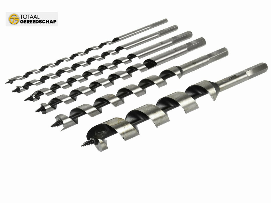 Drills wood set 230mm 6 8 10 12 16 25 wood case