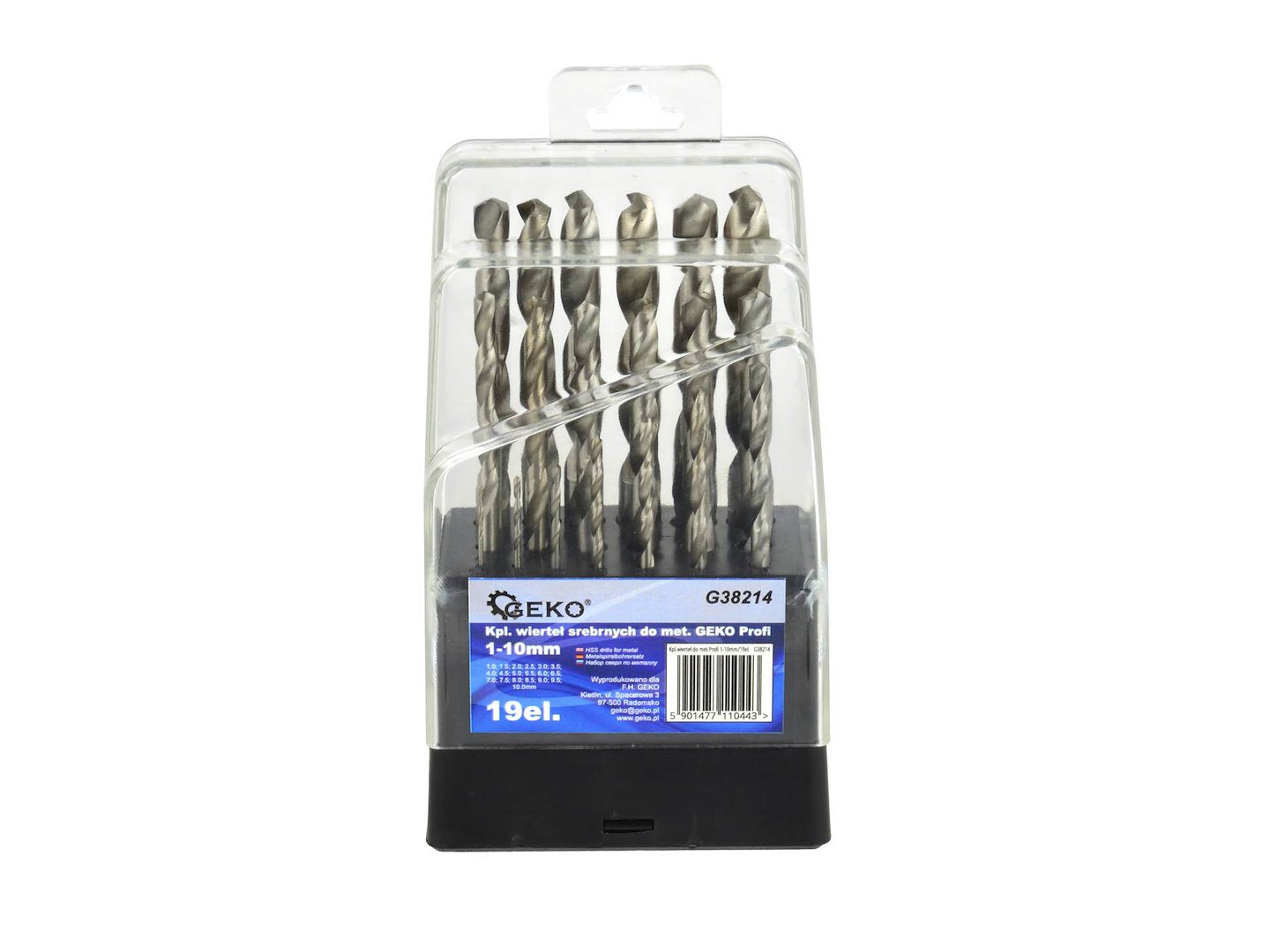 HSS-boor voor metaal 1-10mm 19 stuks/set