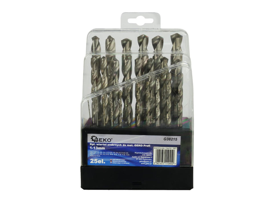 HSS-boor voor metaal 1-13mm 25 stuks/set