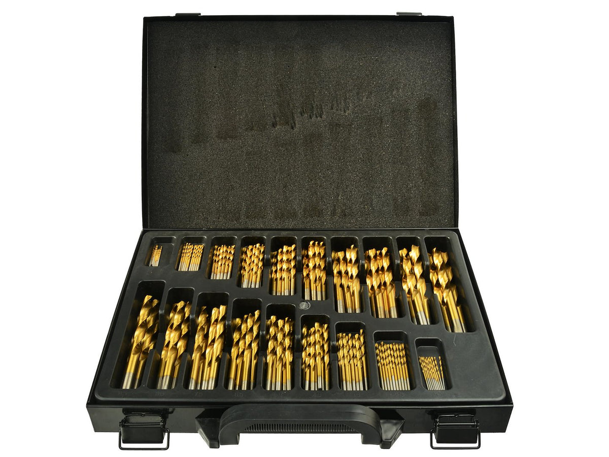 170 stuks HSS titanium gecoate borenset