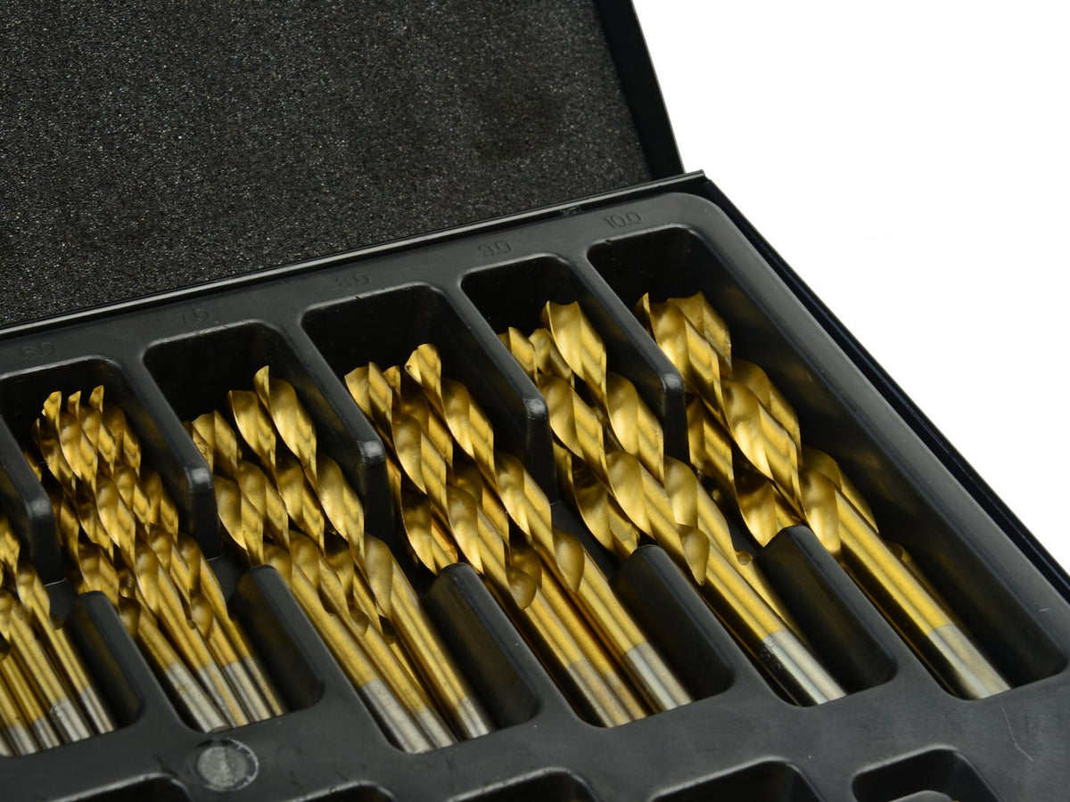 170 stuks HSS titanium gecoate borenset