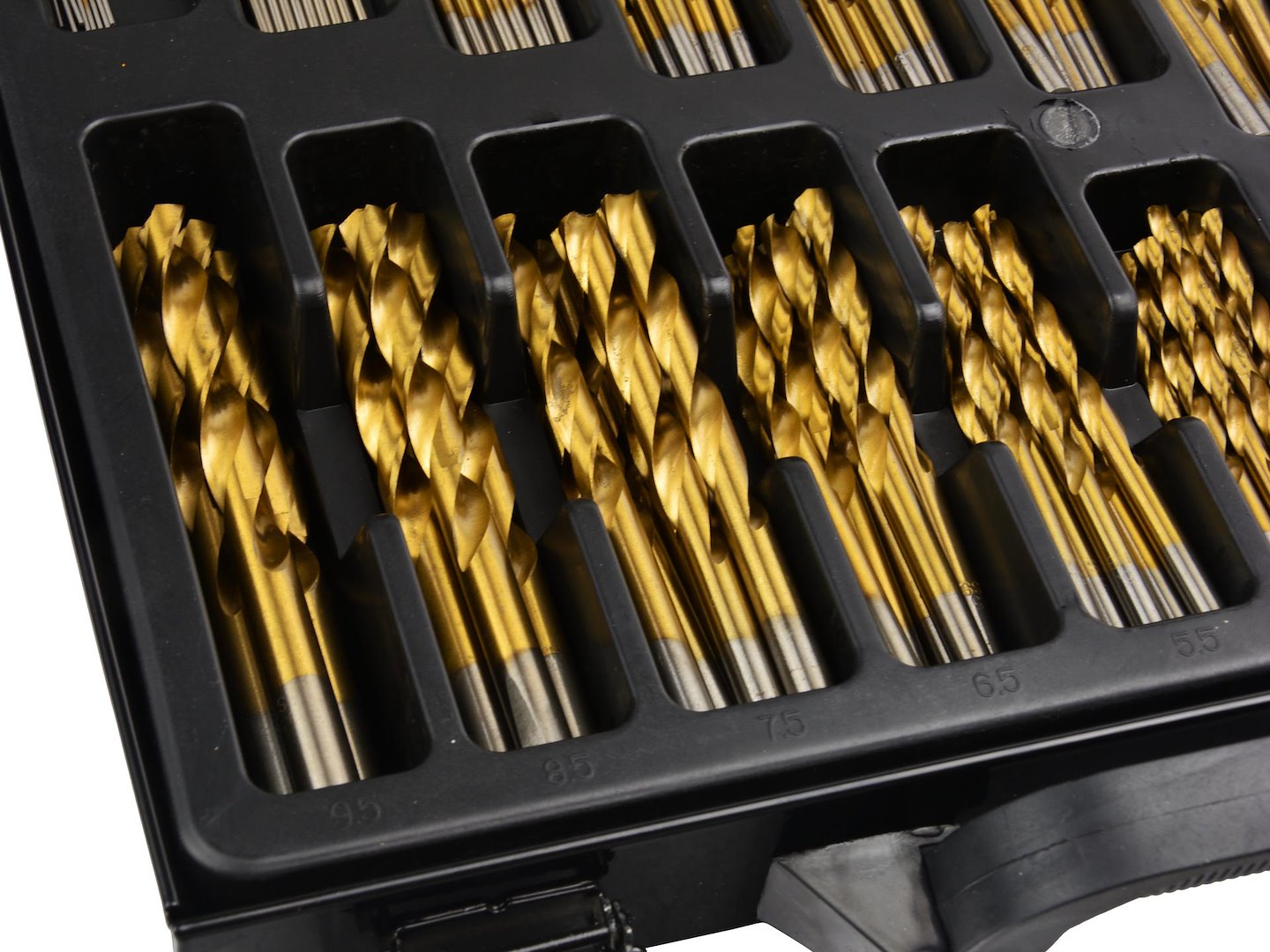 170 stuks HSS titanium gecoate borenset