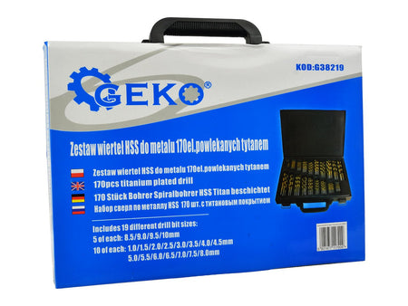170 stuks HSS titanium gecoate borenset