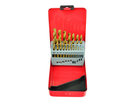 Titanium gecoate boren 19 stuks 1-10mm set voor metaal