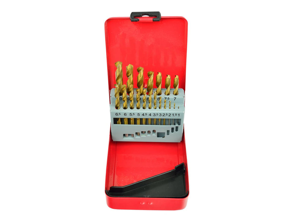 Titanium gecoate boren 19 stuks 1-10mm set voor metaal