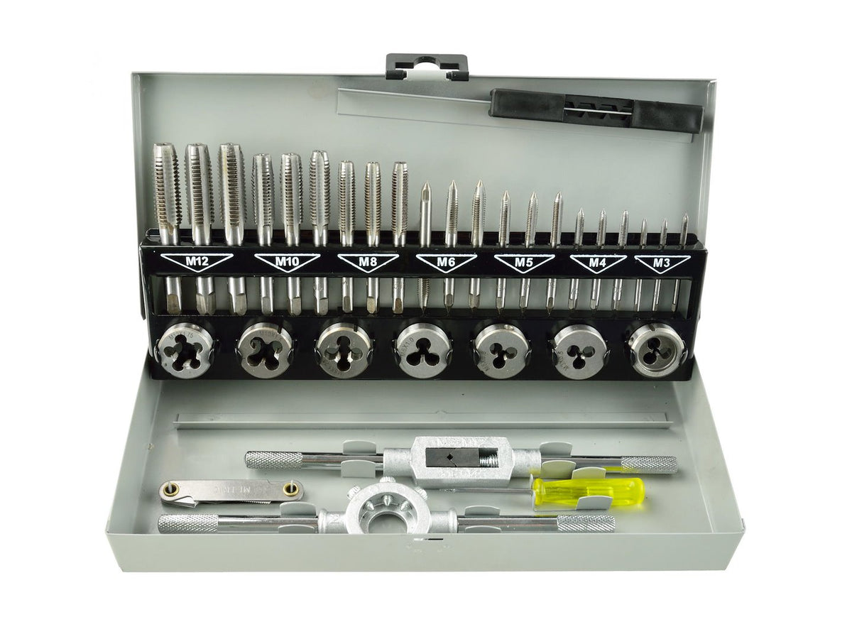 Set tappen en draadmaten M3-M12 32-delig