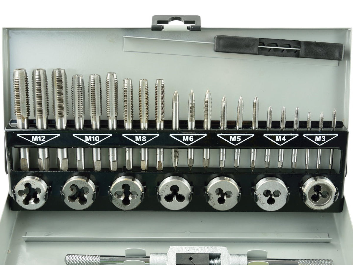Set tappen en draadmaten M3-M12 32-delig