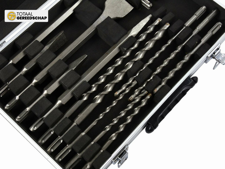 Set of drills and chisels 17pcs
