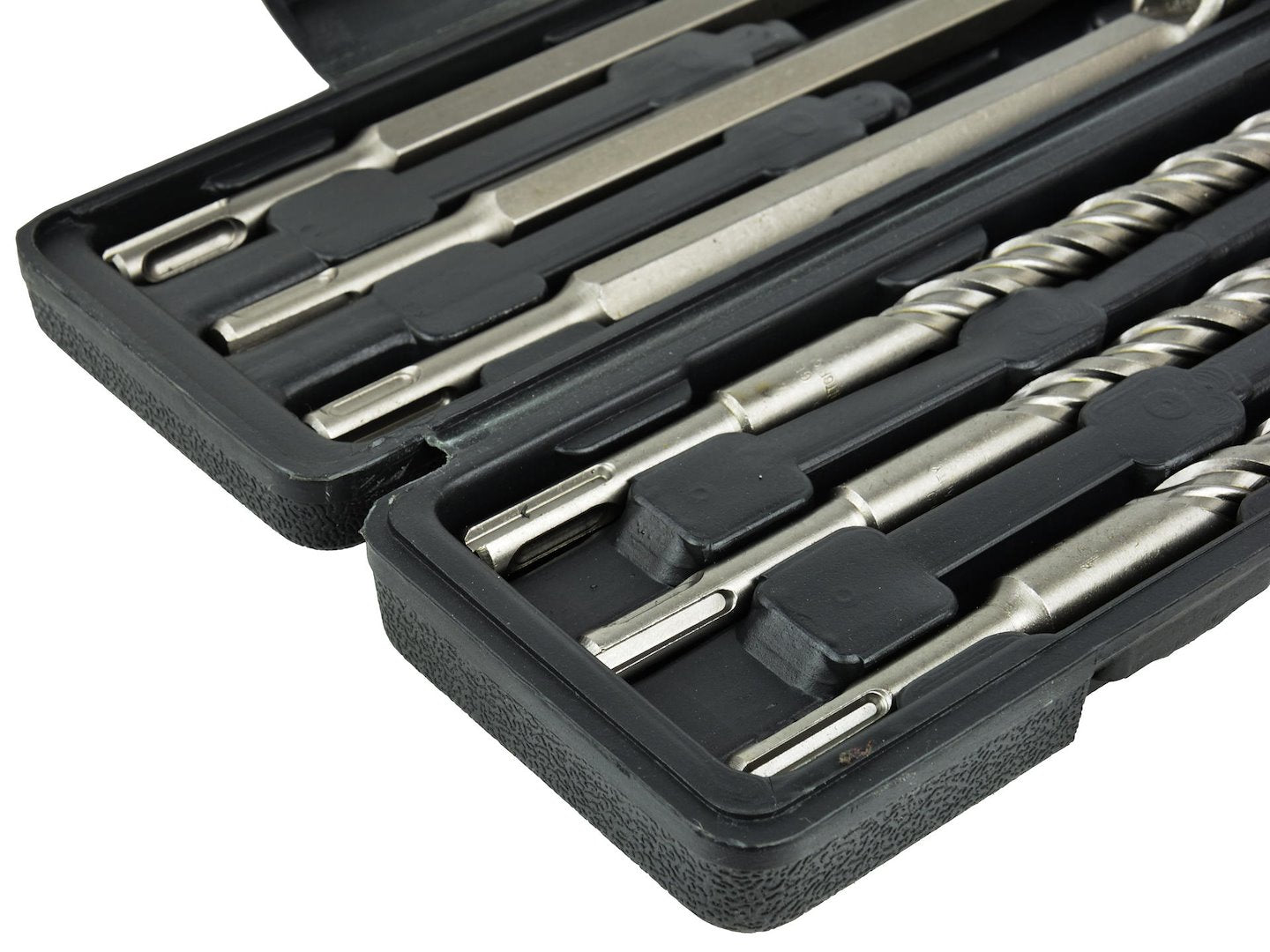 12 stuks Boorhamer+Beitel set (9 stuks SDS boren + 3 beitels in kunststof koffer)