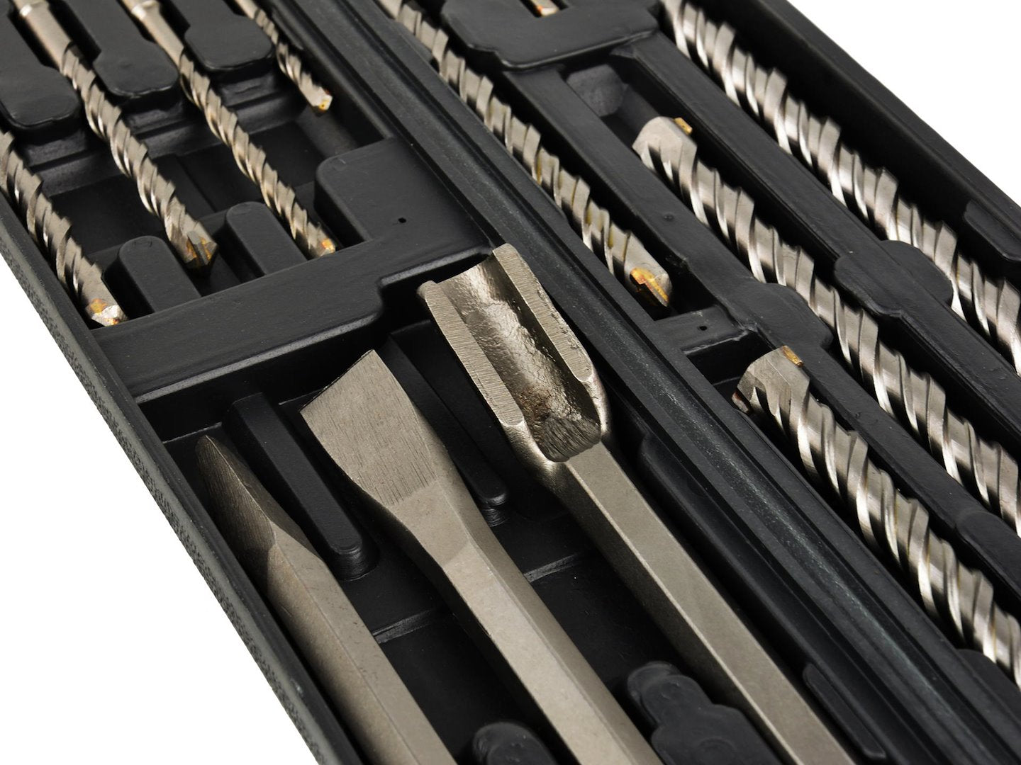 12 stuks Boorhamer+Beitel set (9 stuks SDS boren + 3 beitels in kunststof koffer)