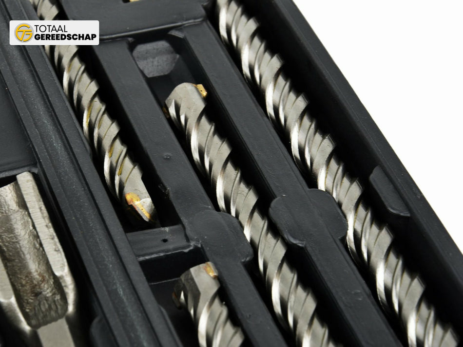 12pcs Hammer Drill+Chisel set (9pcs SDS Drills + 3 chisels in plastic case)