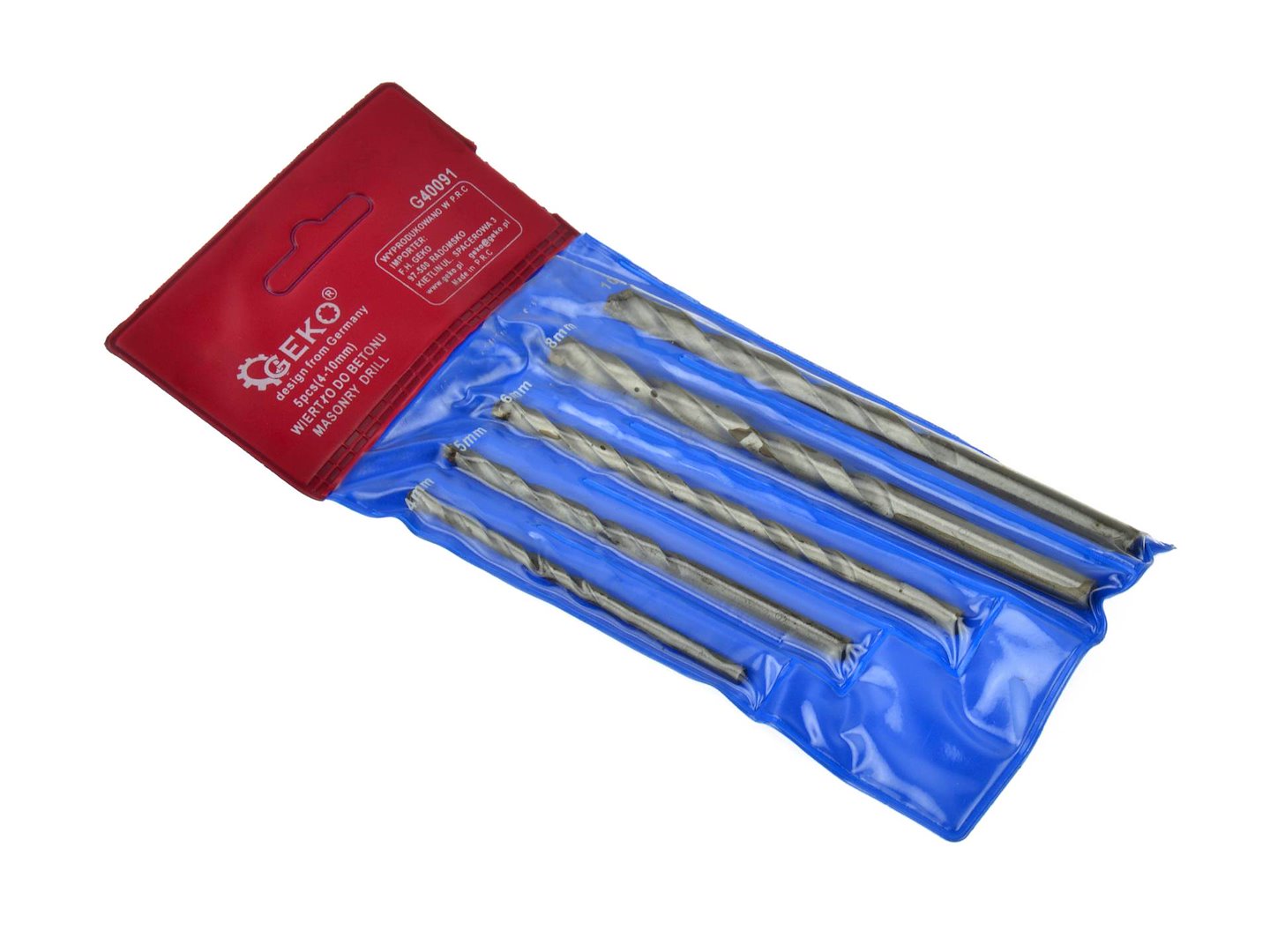 Steenboorset 4 - 10 mm 5 stuks GEKO