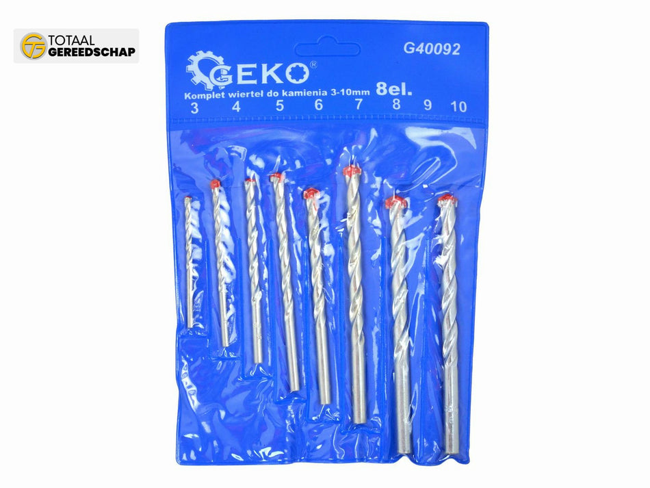 Masonry Drill Bit Set 3 - 10 mm 8pcs GEKO