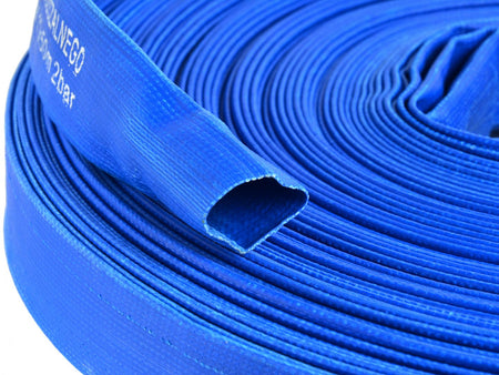 PVC platte blauwe slang 1"x50m 2 Bar
