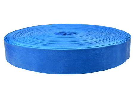 PVC platte blauwe slang 2"x100m