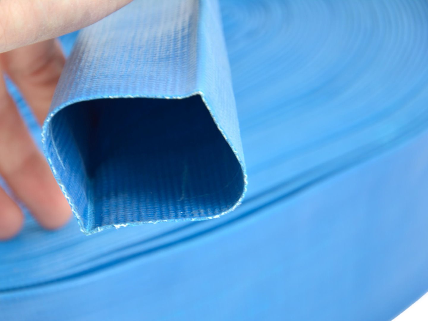 PVC blauwe platte slang 2"30m