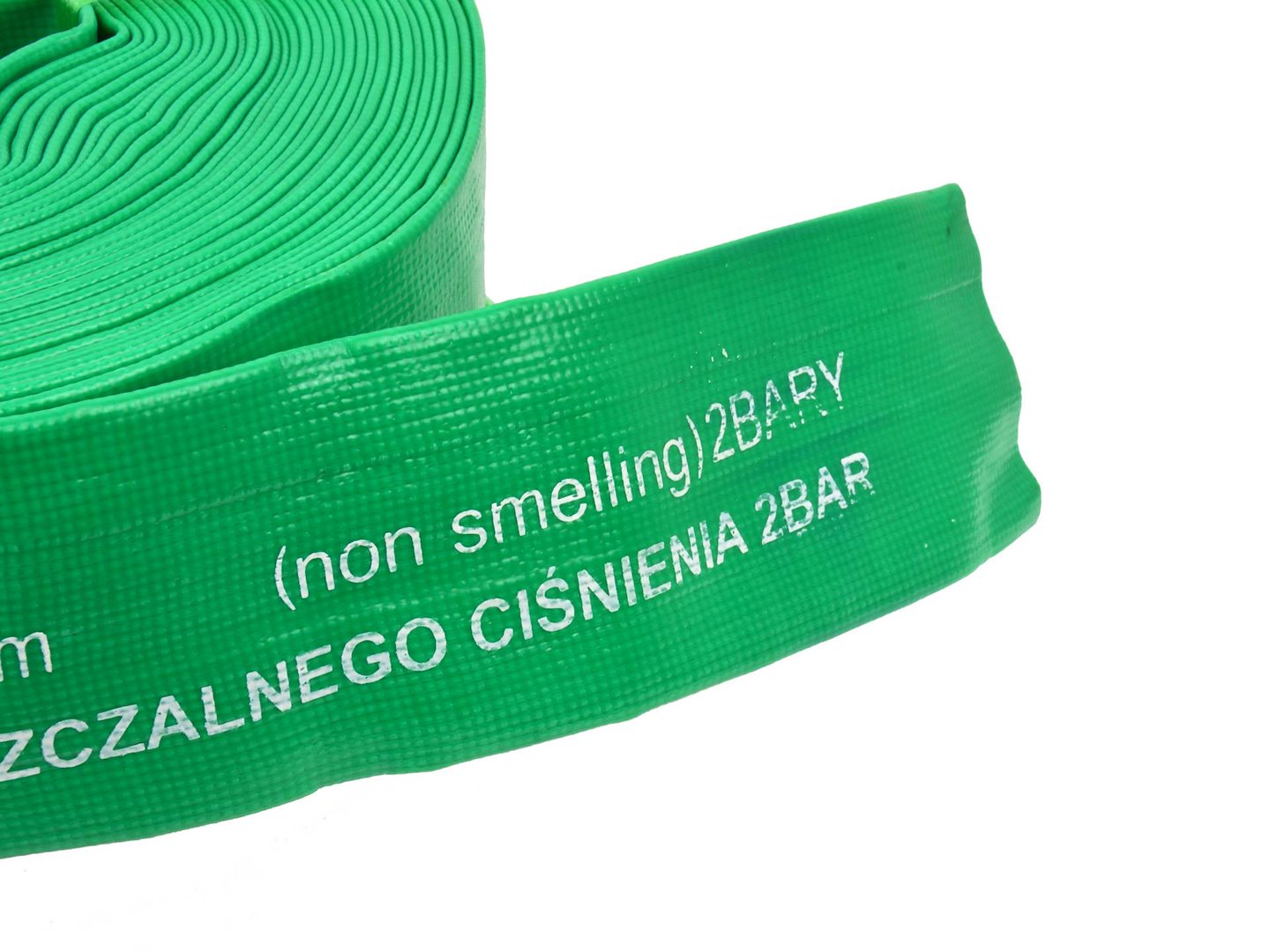 Niet ruikende groene PVC layflat slang 2"*50m