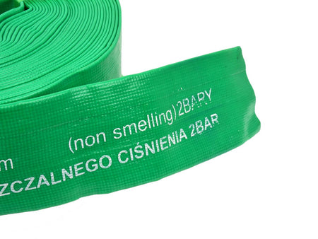 Niet ruikende groene PVC layflat slang 2"*100m