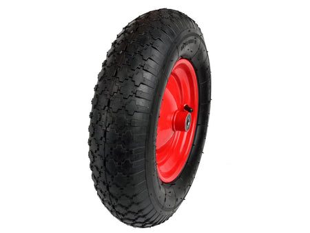 Rubberen wiel 4.00-8 2PR /rood velg/