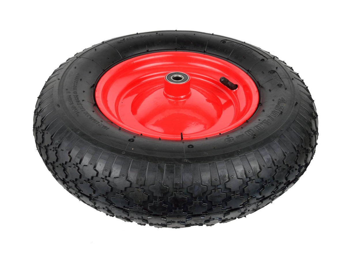 Rubberen wiel 4.00-8 2PR /rood velg/