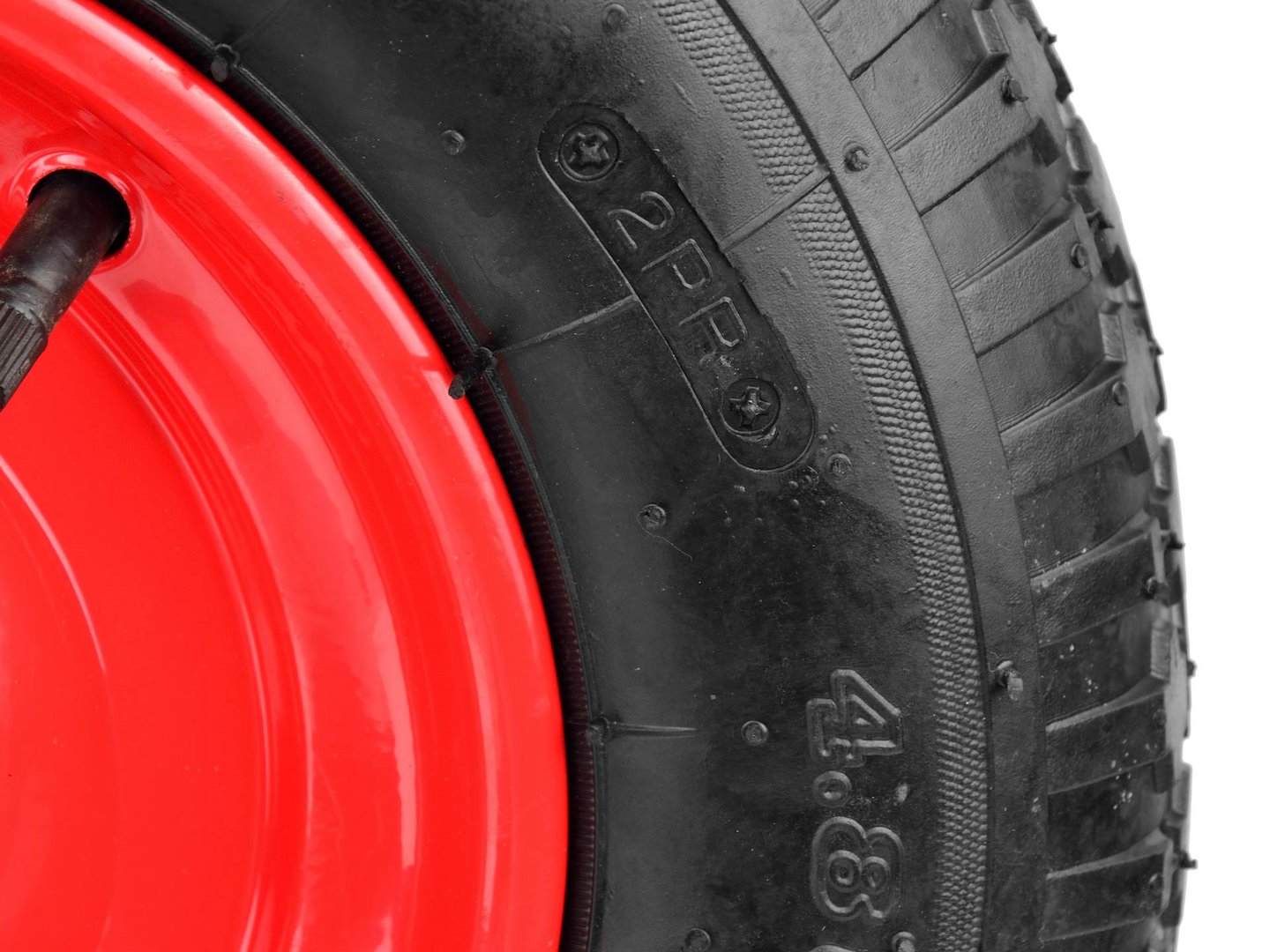 Rubberen wiel 4.00-8 2PR /rood velg/