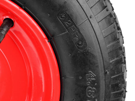 Rubberen wiel 4.00-8 2PR /rood velg/