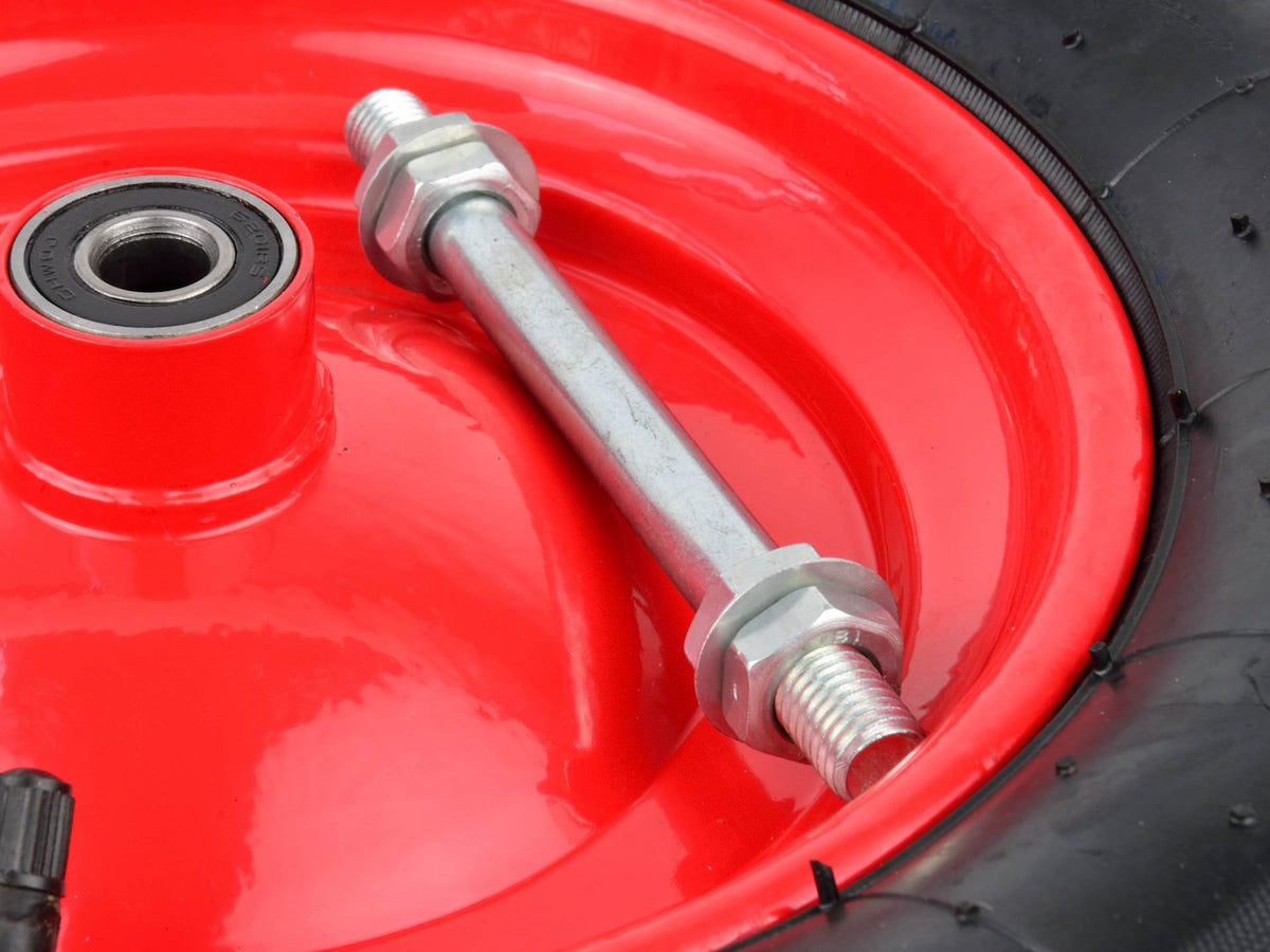 Rubberen wiel 4.00-8 2PR /rood velg/