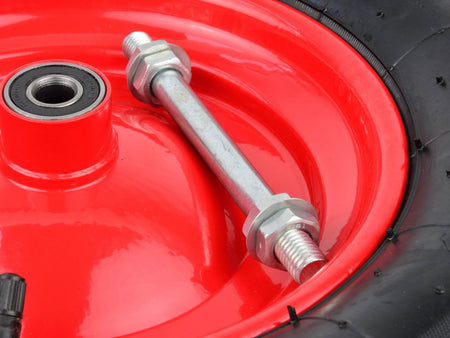 Rubberen wiel 4.00-8 2PR /rood velg/