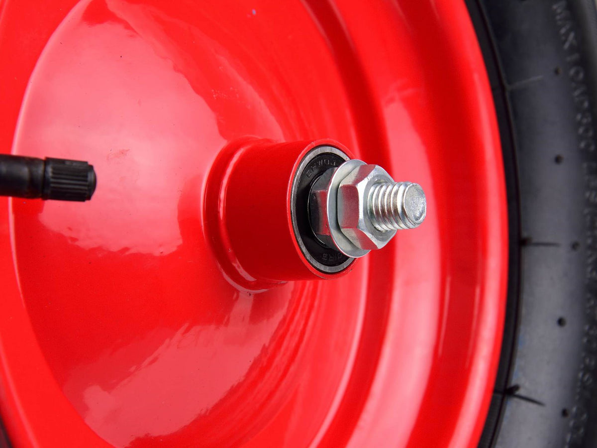 Rubberen wiel 4.00-8 2PR /rood velg/