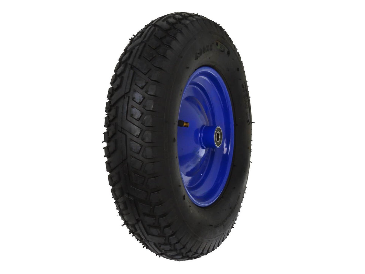 Blauw nieuw wiel 4.00-8 6PR met as