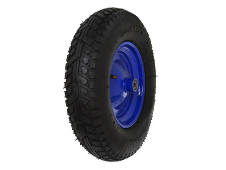 Blauw nieuw wiel 4.00-8 6PR met as